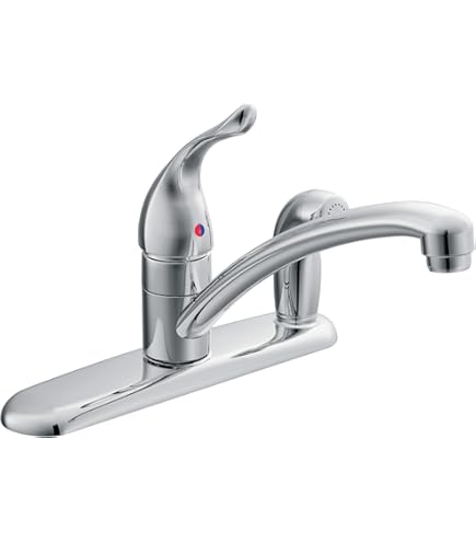 Amazon.com: Moen Chateau Chrome Single Handle 4-Hole Kitchen